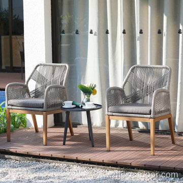 Synthetic Rattan Rope Garden Chair Dinning Set